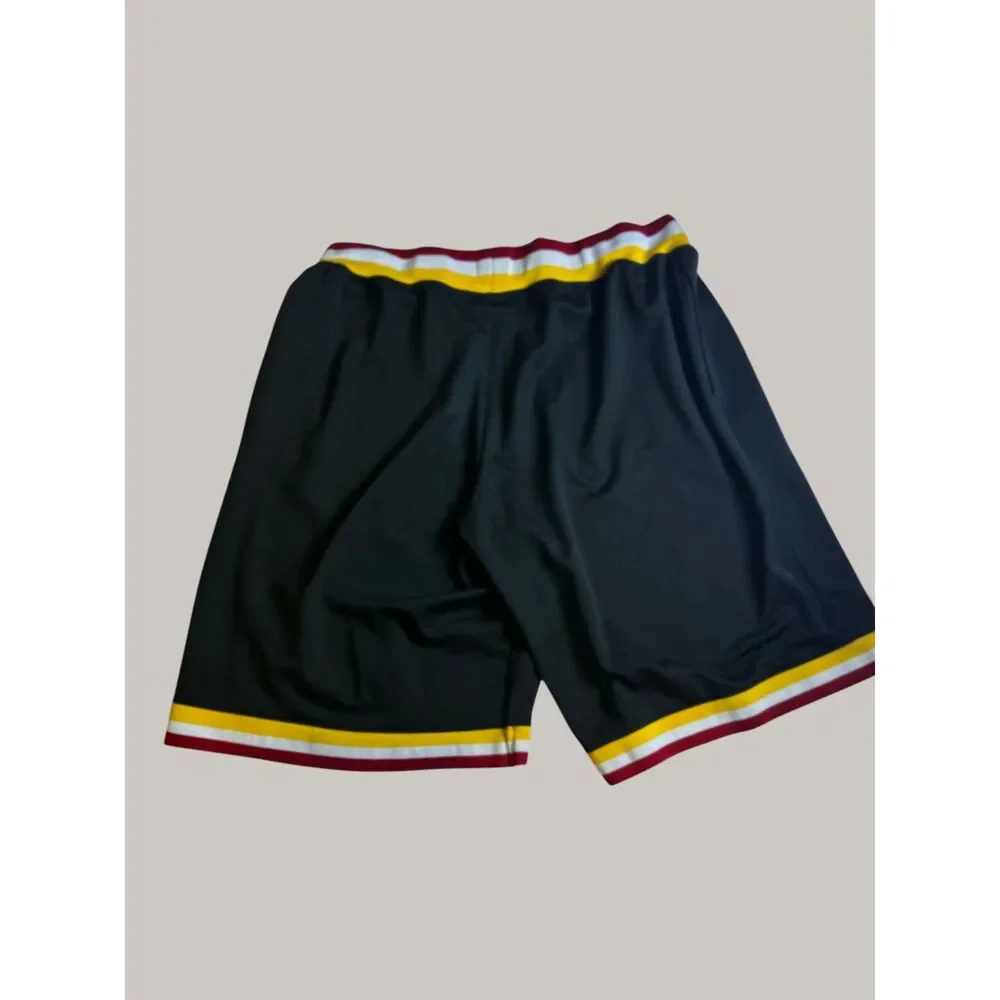 Miami Heat Fanatics NBA Basketball Shorts Men's Large Black Red Yellow